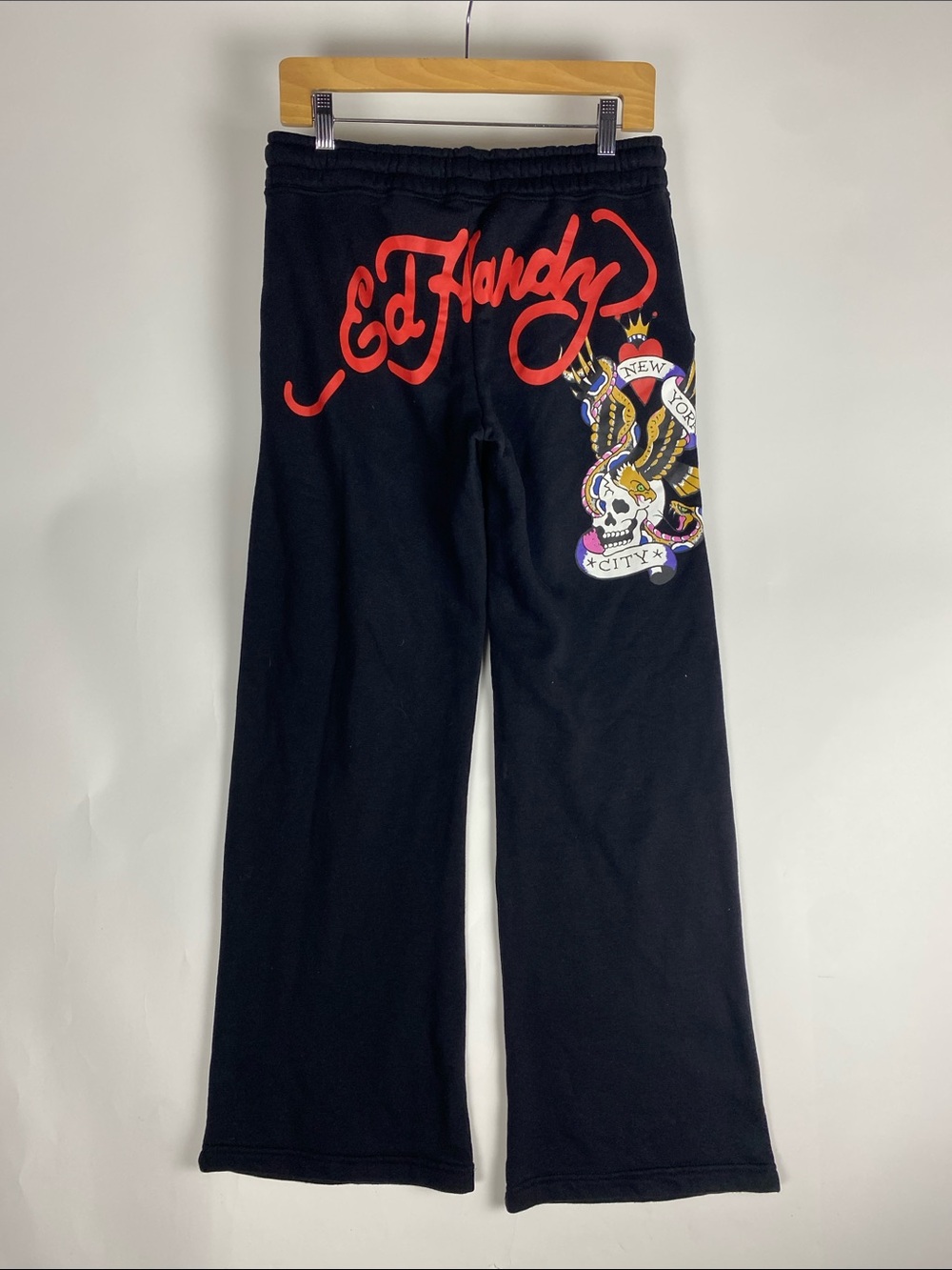 Ed Hardy New York City Skull Sweat Pants Women’s Sz Medium